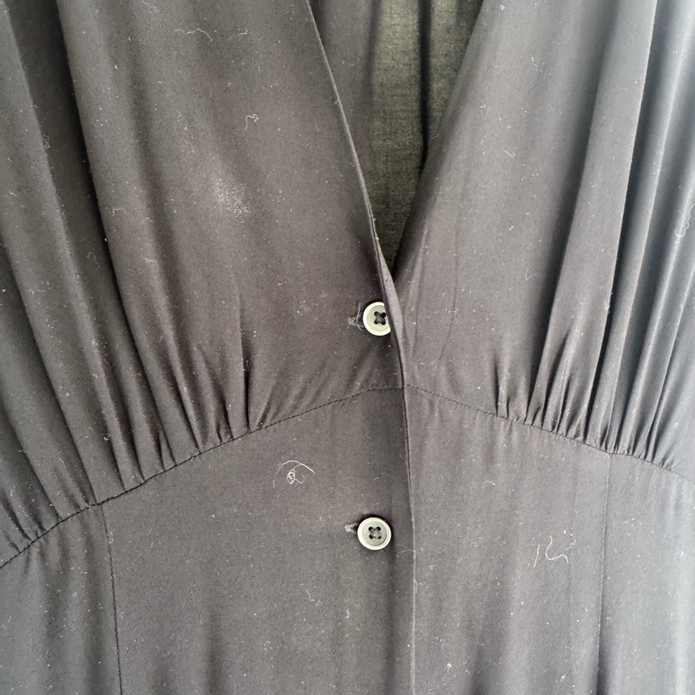 Uniqlo Blue Sheath Midi Dress with Flutter Sleeves - Picture 2 of 4